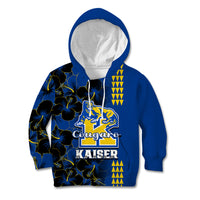 Personalised Hawaii Kaiser High School Kid Hoodie Kakau Mix Hibiscus Happy 52nd Anniversary - Wonder Print Shop