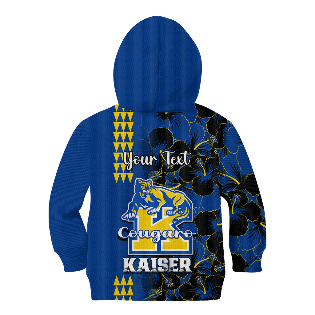 Personalised Hawaii Kaiser High School Kid Hoodie Kakau Mix Hibiscus Happy 52nd Anniversary - Wonder Print Shop