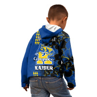 Personalised Hawaii Kaiser High School Kid Hoodie Kakau Mix Hibiscus Happy 52nd Anniversary - Wonder Print Shop