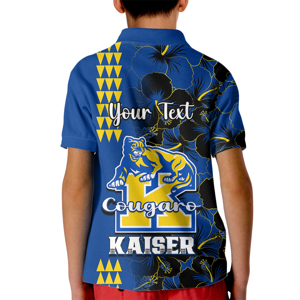 Personalised Hawaii Kaiser High School Kid Polo Shirt Kakau Mix Hibiscus Happy 52nd Anniversary - Wonder Print Shop