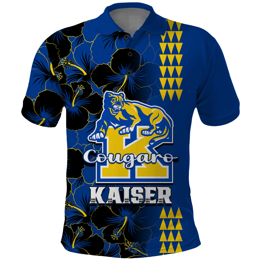 Personalised Hawaii Kaiser High School Polo Shirt Kakau Mix Hibiscus Happy 52nd Anniversary - Wonder Print Shop