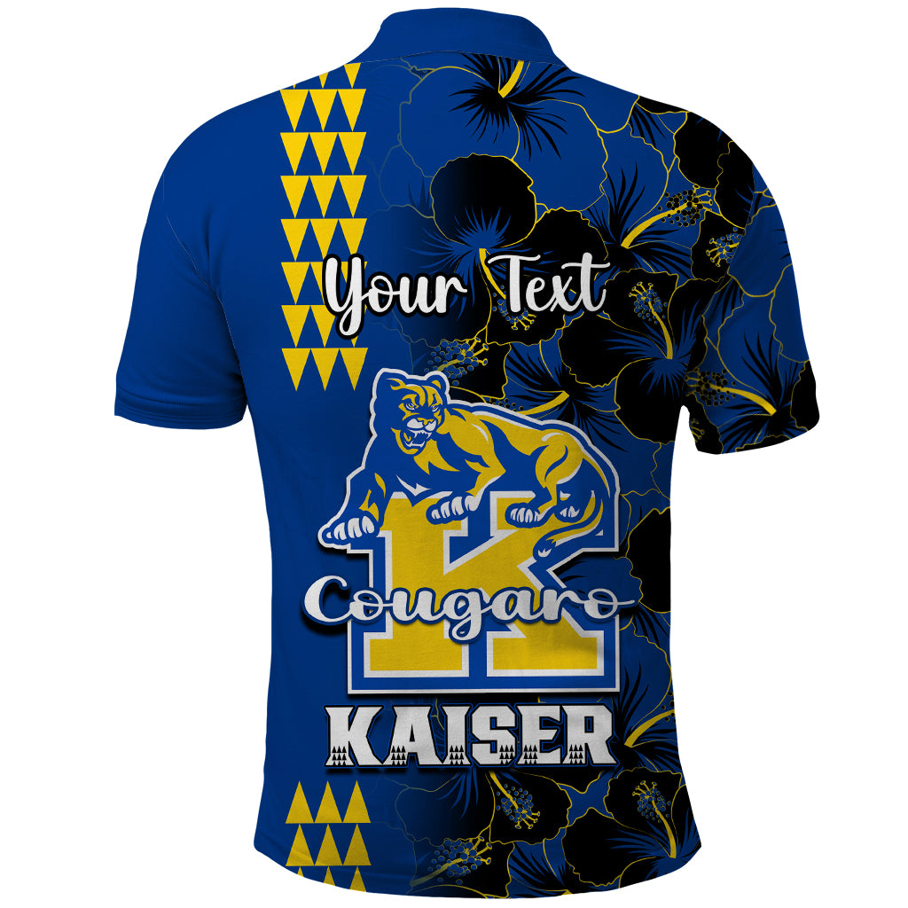 Personalised Hawaii Kaiser High School Polo Shirt Kakau Mix Hibiscus Happy 52nd Anniversary - Wonder Print Shop