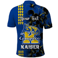 Personalised Hawaii Kaiser High School Polo Shirt Kakau Mix Hibiscus Happy 52nd Anniversary - Wonder Print Shop