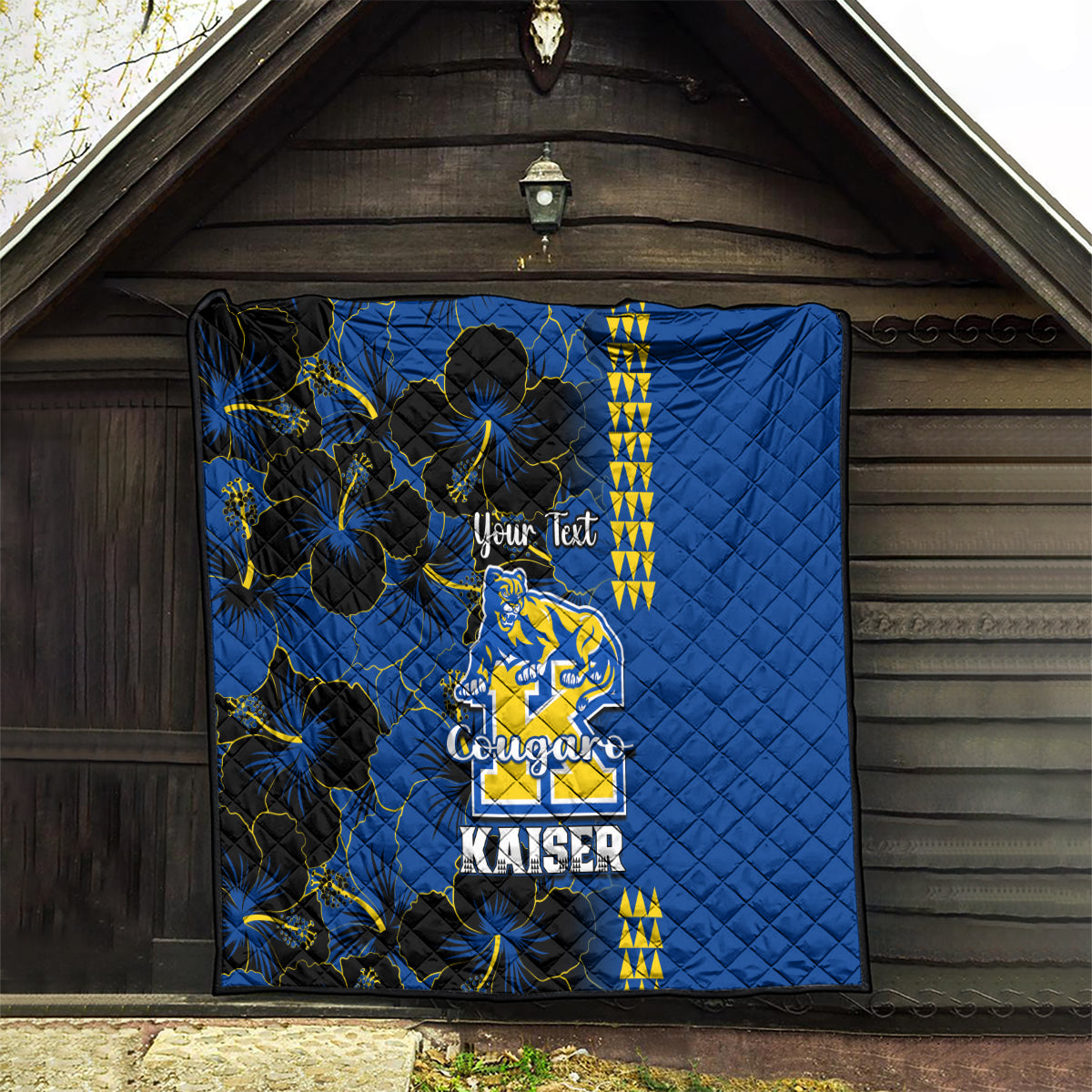 Personalised Hawaii Kaiser High School Quilt Kakau Mix Hibiscus Happy 52nd Anniversary - Wonder Print Shop