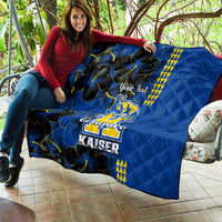 Personalised Hawaii Kaiser High School Quilt Kakau Mix Hibiscus Happy 52nd Anniversary - Wonder Print Shop