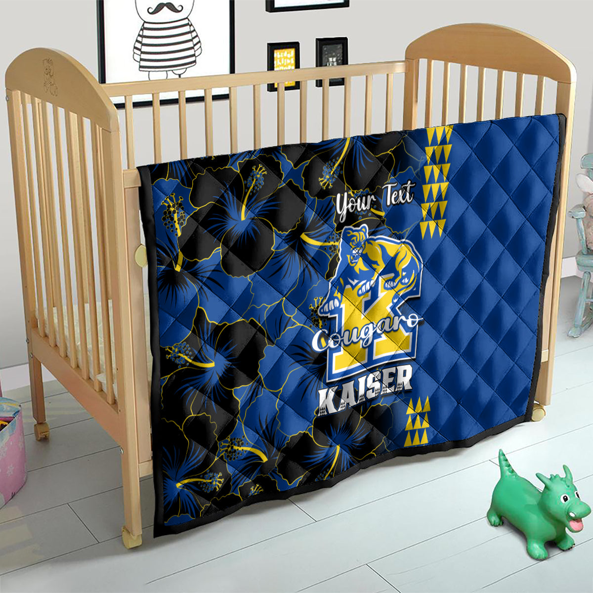 Personalised Hawaii Kaiser High School Quilt Kakau Mix Hibiscus Happy 52nd Anniversary - Wonder Print Shop