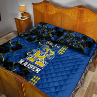 Personalised Hawaii Kaiser High School Quilt Bed Set Kakau Mix Hibiscus Happy 52nd Anniversary - Wonder Print Shop