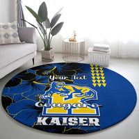 personalised-hawaii-kaiser-high-school-round-carpet-kakau-mix-hibiscus-happy-52nd-anniversary
