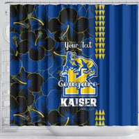 personalised-hawaii-kaiser-high-school-shower-curtain-kakau-mix-hibiscus-happy-52nd-anniversary