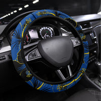Hawaii Kaiser High School Steering Wheel Cover Kakau Mix Hibiscus Happy 52nd Anniversary - Wonder Print Shop
