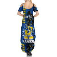 Personalised Hawaii Kaiser High School Summer Maxi Dress Kakau Mix Hibiscus Happy 52nd Anniversary - Wonder Print Shop