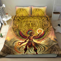 Mexico Panquetzaliztli Bedding Set Huitzilopochtli - Aztec God of Sun and War - Wonder Print Shop
