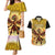 Mexico Panquetzaliztli Couples Matching Mermaid Dress and Hawaiian Shirt Huitzilopochtli - Aztec God of Sun and War - Wonder Print Shop