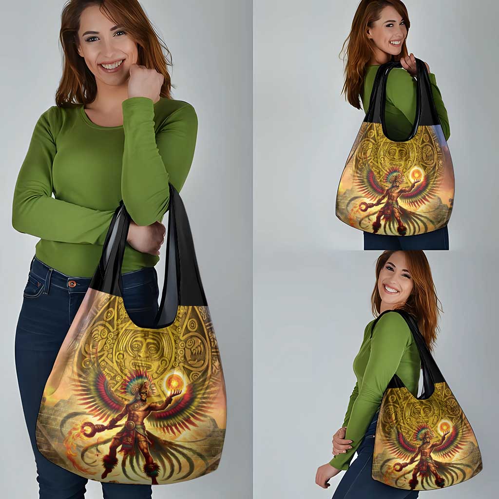 Mexico Panquetzaliztli Grocery Bag Huitzilopochtli - Aztec God of Sun and War