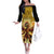 Mexico Panquetzaliztli Off The Shoulder Long Sleeve Dress Huitzilopochtli - Aztec God of Sun and War - Wonder Print Shop
