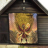 Mexico Panquetzaliztli Quilt Huitzilopochtli - Aztec God of Sun and War - Wonder Print Shop