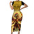Mexico Panquetzaliztli Short Sleeve Bodycon Dress Huitzilopochtli - Aztec God of Sun and War - Wonder Print Shop