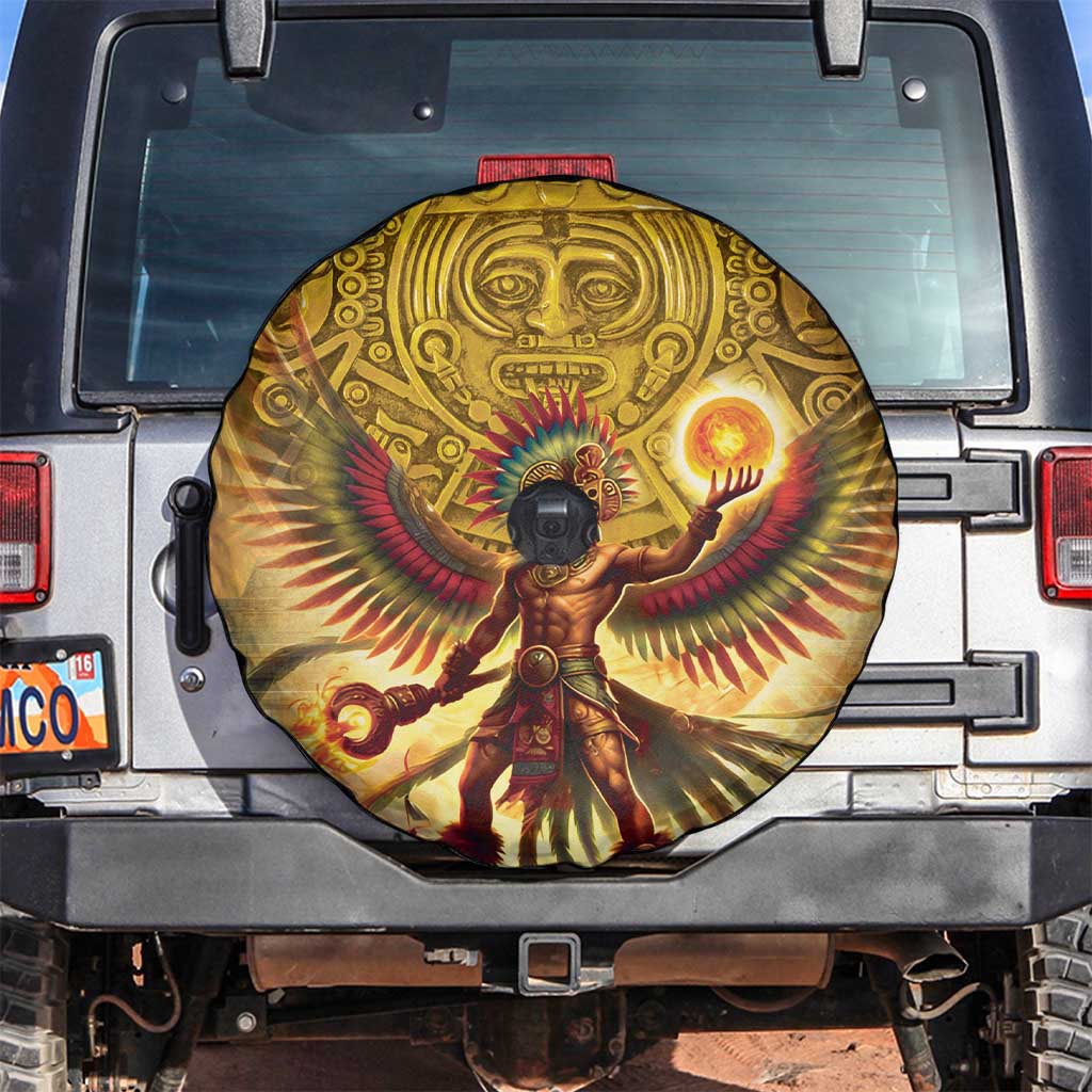 Mexico Panquetzaliztli Spare Tire Cover Huitzilopochtli - Aztec God of Sun and War - Wonder Print Shop