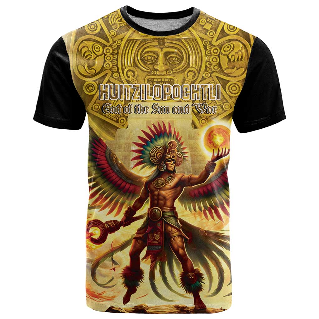 Mexico Panquetzaliztli T Shirt Huitzilopochtli - Aztec God of Sun and War - Wonder Print Shop
