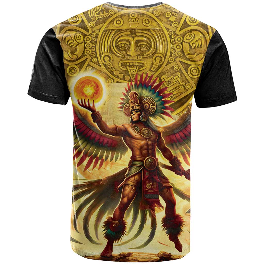 Mexico Panquetzaliztli T Shirt Huitzilopochtli - Aztec God of Sun and War - Wonder Print Shop