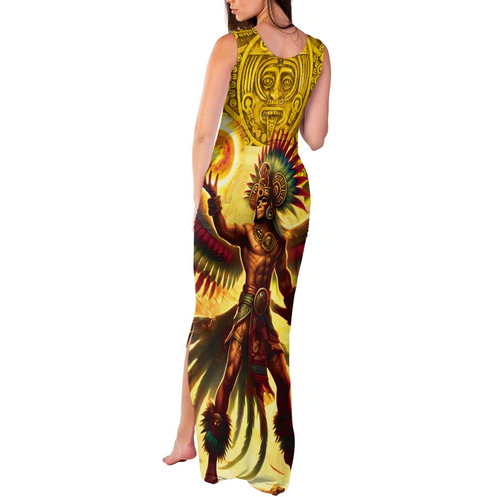 Mexico Panquetzaliztli Tank Maxi Dress Huitzilopochtli - Aztec God of Sun and War - Wonder Print Shop
