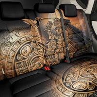 Mexico Warrior Back Car Seat Cover Huitzilopochtli With Aztec Hummingbird - Wonder Print Shop