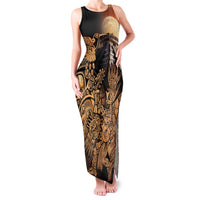 Mexico Warrior Family Matching Tank Maxi Dress and Hawaiian Shirt Huitzilopochtli With Aztec Hummingbird - Wonder Print Shop