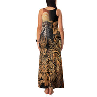 Mexico Warrior Family Matching Tank Maxi Dress and Hawaiian Shirt Huitzilopochtli With Aztec Hummingbird - Wonder Print Shop
