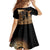 Mexico Warrior Kid Short Sleeve Dress Huitzilopochtli With Aztec Hummingbird - Wonder Print Shop