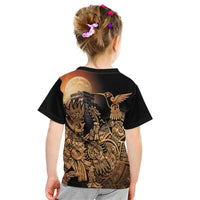 Mexico Warrior Kid T Shirt Huitzilopochtli With Aztec Hummingbird - Wonder Print Shop