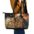Mexico Warrior Leather Tote Bag Huitzilopochtli With Aztec Hummingbird - Wonder Print Shop