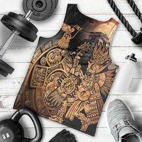 Mexico Warrior Men Tank Top Huitzilopochtli With Aztec Hummingbird - Wonder Print Shop