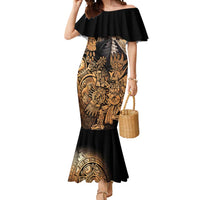 Mexico Warrior Mermaid Dress Huitzilopochtli With Aztec Hummingbird - Wonder Print Shop