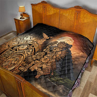 Mexico Warrior Quilt Huitzilopochtli With Aztec Hummingbird - Wonder Print Shop