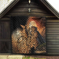 Mexico Warrior Quilt Huitzilopochtli With Aztec Hummingbird - Wonder Print Shop