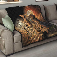 Mexico Warrior Quilt Huitzilopochtli With Aztec Hummingbird - Wonder Print Shop