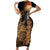 Mexico Warrior Short Sleeve Bodycon Dress Huitzilopochtli With Aztec Hummingbird - Wonder Print Shop
