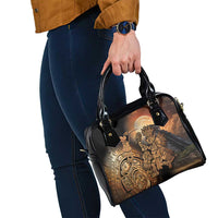 Mexico Warrior Shoulder Handbag Huitzilopochtli With Aztec Hummingbird