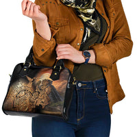 Mexico Warrior Shoulder Handbag Huitzilopochtli With Aztec Hummingbird