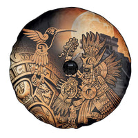 Mexico Warrior Spare Tire Cover Huitzilopochtli With Aztec Hummingbird - Wonder Print Shop