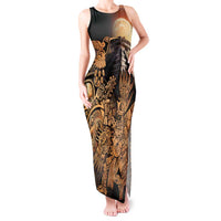 Mexico Warrior Tank Maxi Dress Huitzilopochtli With Aztec Hummingbird - Wonder Print Shop