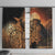 Mexico Warrior Window Curtain Huitzilopochtli With Aztec Hummingbird - Wonder Print Shop