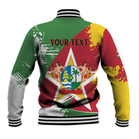 Personalized Suriname Independence Day Baseball Jacket Coat Of Arms - Flag Style - Wonder Print Shop