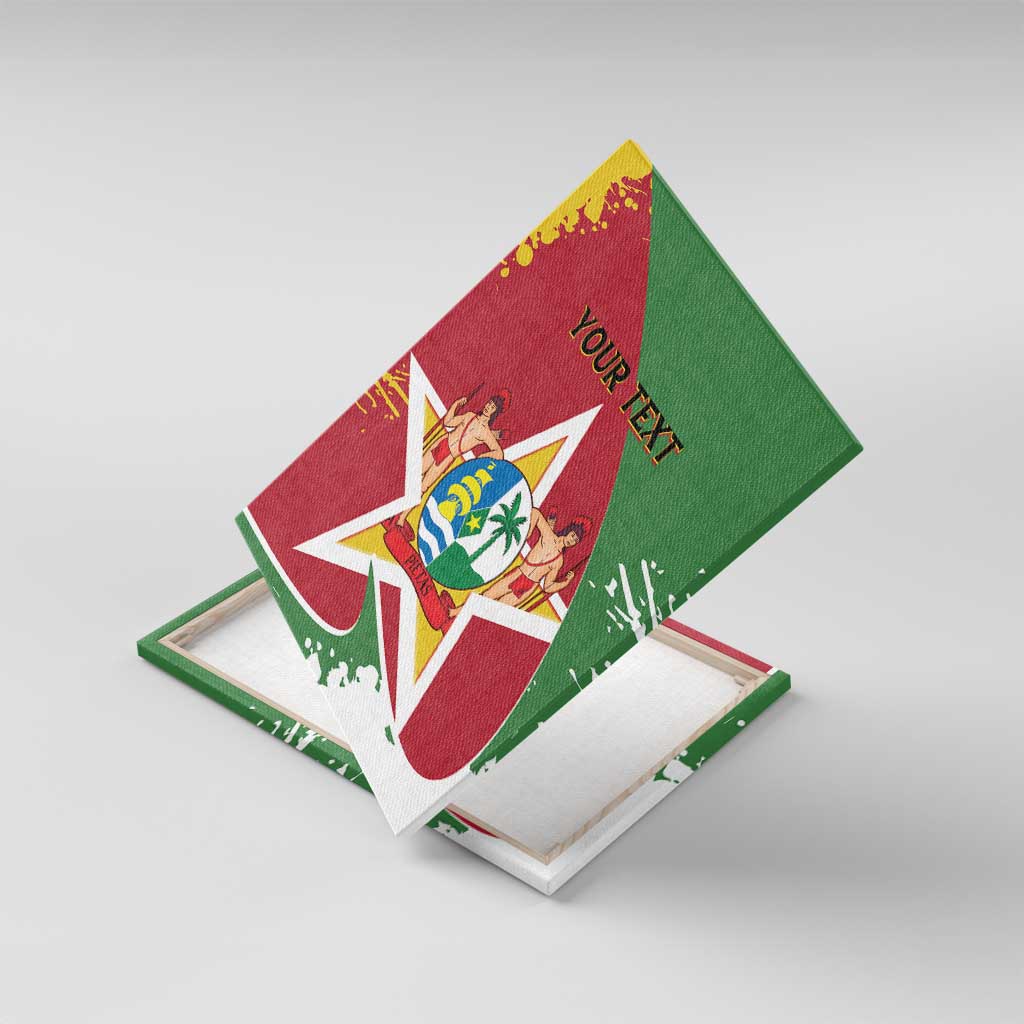 Personalized Suriname Independence Day Canvas Wall Art Coat Of Arms - Flag Style - Wonder Print Shop