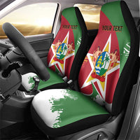 Personalized Suriname Independence Day Car Seat Cover Coat Of Arms - Flag Style - Wonder Print Shop