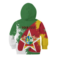 Personalized Suriname Independence Day Kid Hoodie Coat Of Arms - Flag Style - Wonder Print Shop