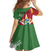 Personalized Suriname Independence Day Kid Short Sleeve Dress Coat Of Arms - Flag Style - Wonder Print Shop