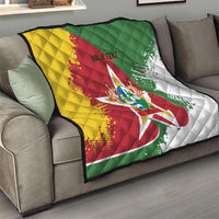 Personalized Suriname Independence Day Quilt Coat Of Arms - Flag Style - Wonder Print Shop