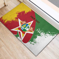 Personalized Suriname Independence Day Rubber Doormat Coat Of Arms - Flag Style - Wonder Print Shop