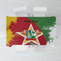 Personalized Suriname Independence Day Tablecloth Coat Of Arms - Flag Style - Wonder Print Shop